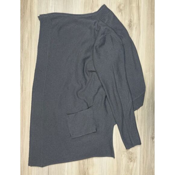 Naadam Sweater Gray Cashmere Cardigan Knit Lagenlook Open Front Long sz S / 6 - Picture 11 of 16